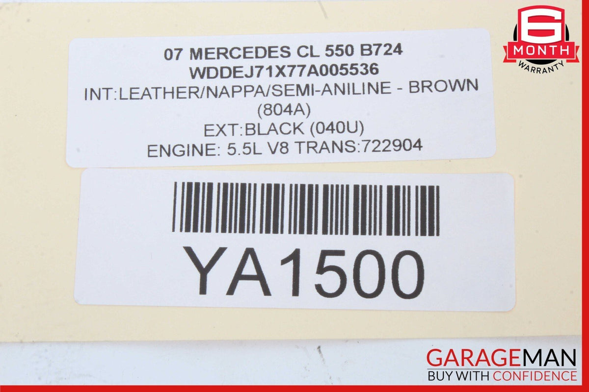 07-10 Mercedes W216 CL550 CL500 S550 Steering Wheel Airbag Air Bag Brown OEM