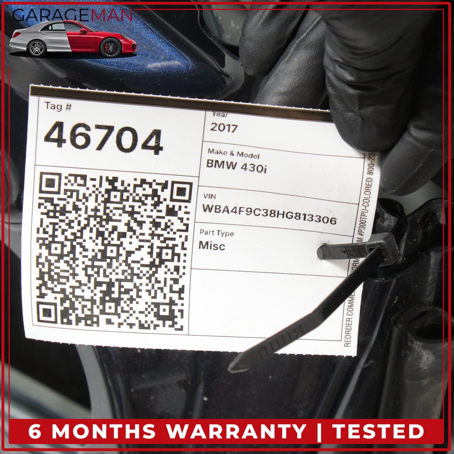 2015-2020 BMW 430i xDrive Gran Coupe Rear Left Driver Side Door Shell Blue OEM
