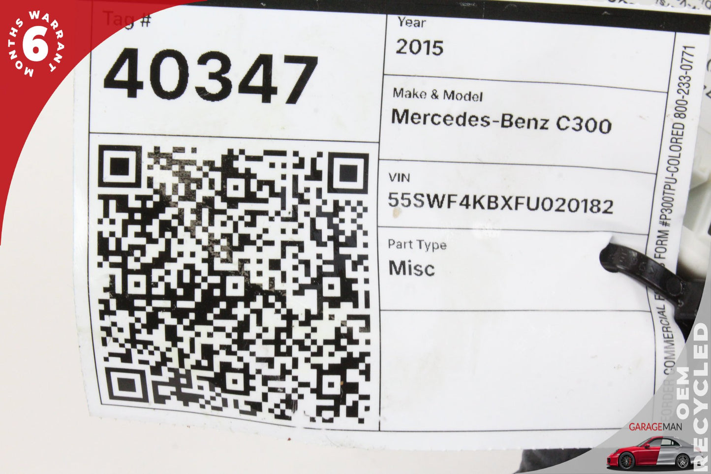 2015-2019 Mercedes W205 C300 C350e Rear Right Door Control Module 2229002308 OEM