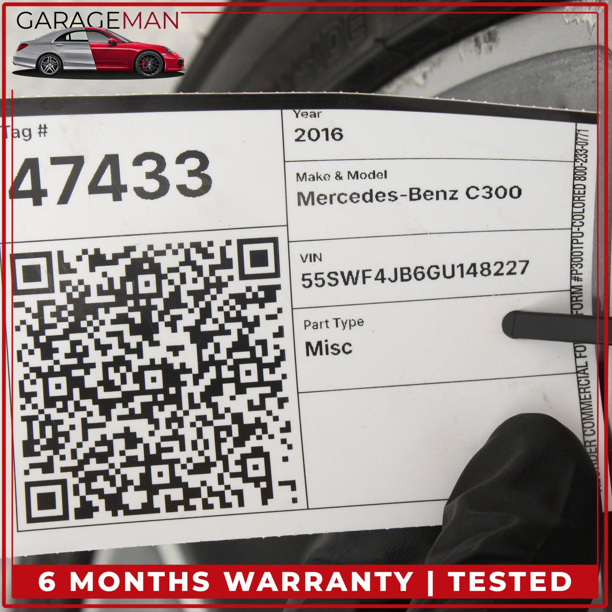 2015-2023 Mercedes W205 C300 Rear Wheel Rim w/ Tire 8.5JX19H2ET52 2054011400 OEM
