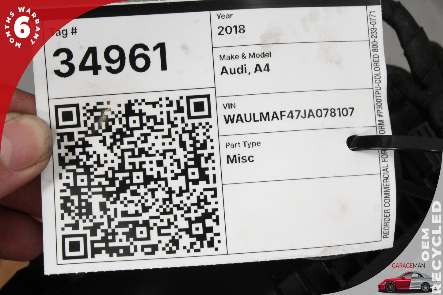 2017-2020 Audi A4 FWD 2.0L Engine Motor 60904 Miles OEM