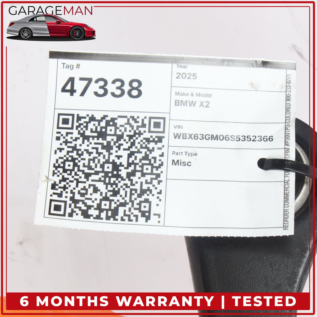 2016-2025 BMW X2 U10 AWD Rear Left or Right Side Upper Control Arm 7915358 OEM