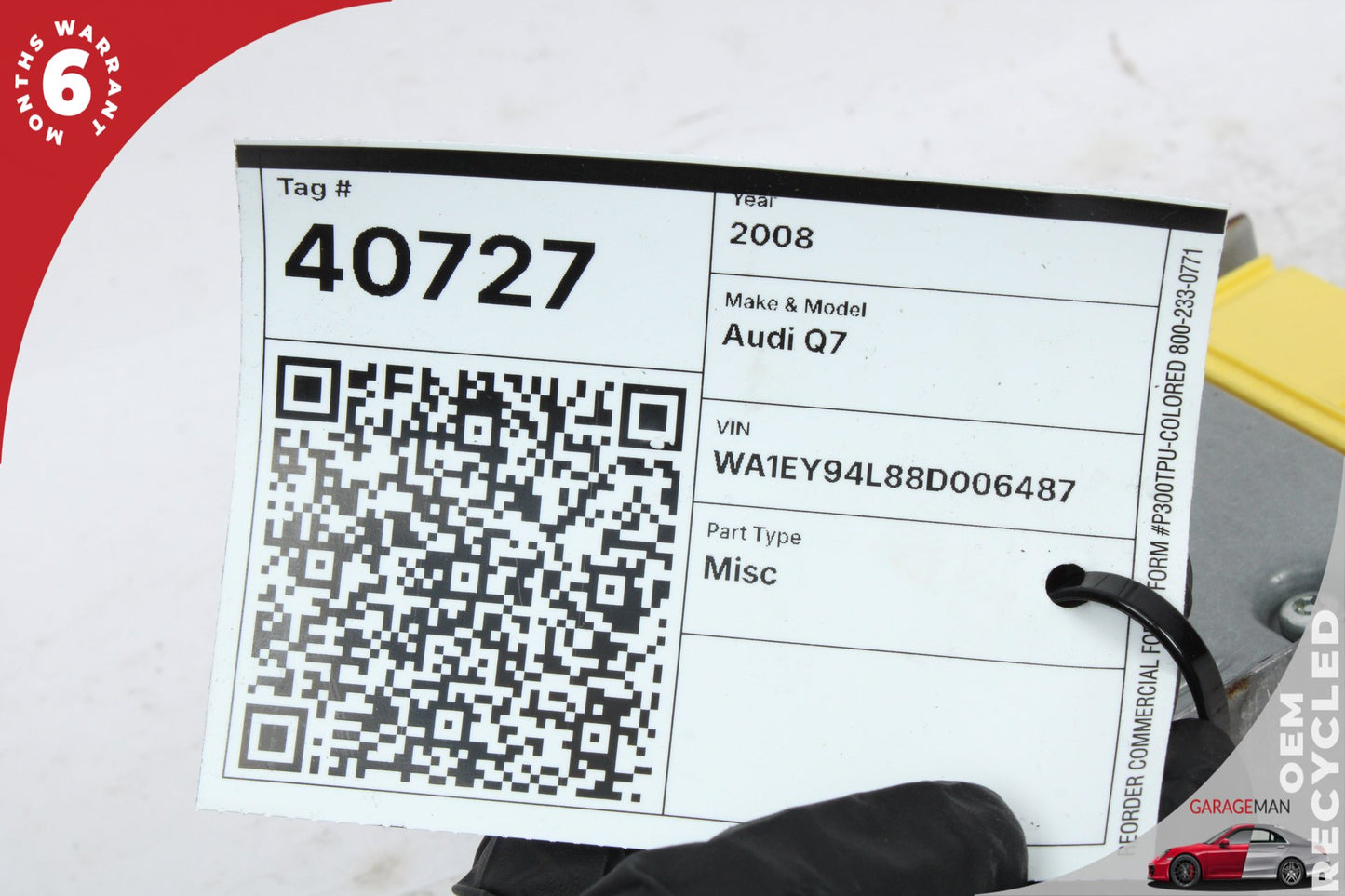 2007-2015 Audi Q7 Airbag Air Bag Sensor Module Unit 4L0959655B OEM