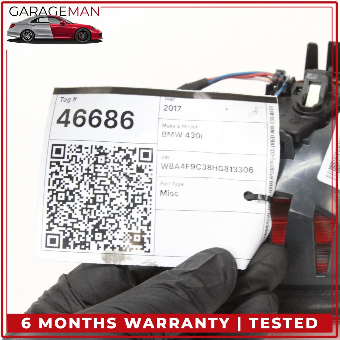 2014-2017 BMW 430i F36 Rear Left Side LED Inner Tail Light Lamp 7296101 OEM