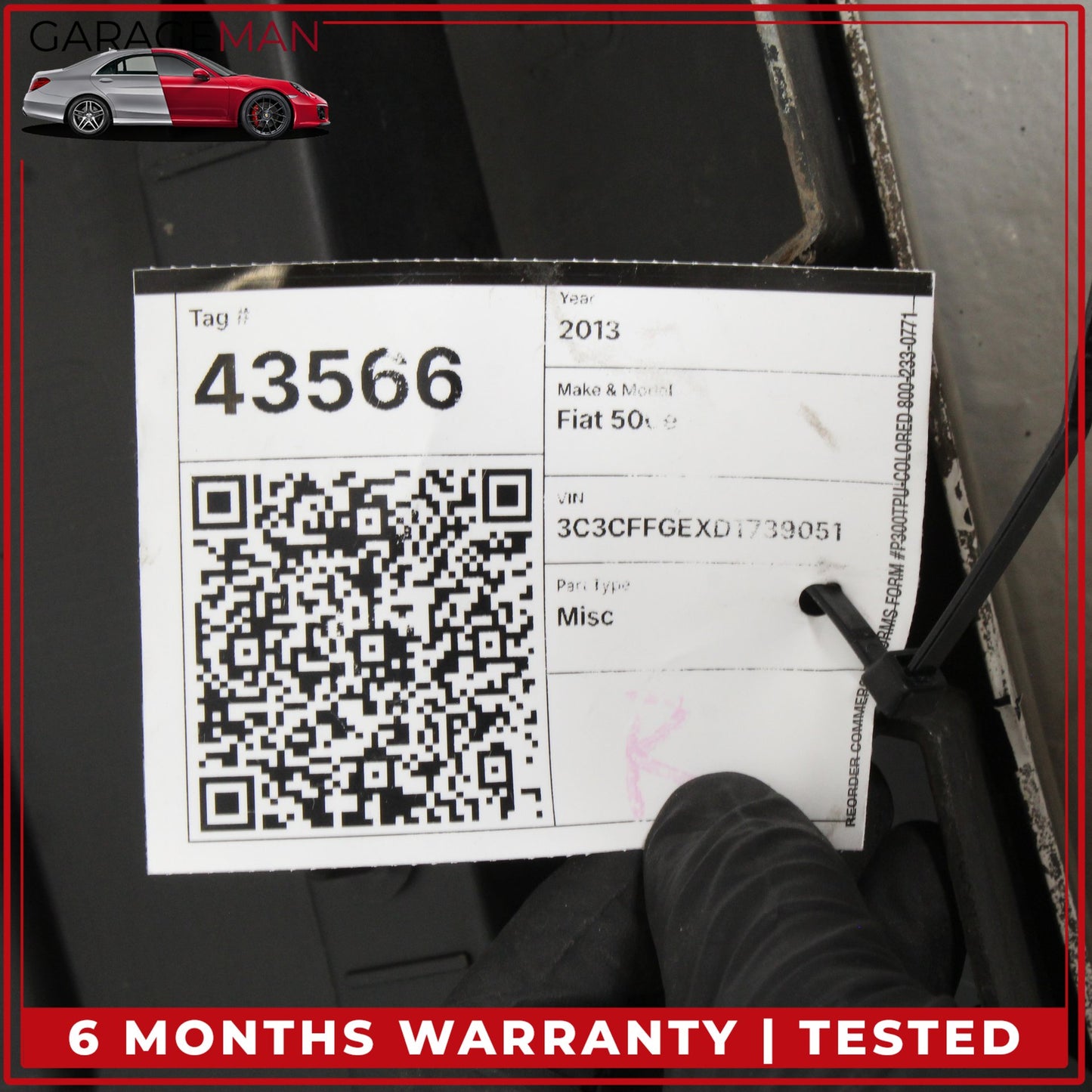 2013-2019 Fiat 500e Right Side Skirt Rocker Panel Molding 1UF74TRMAA