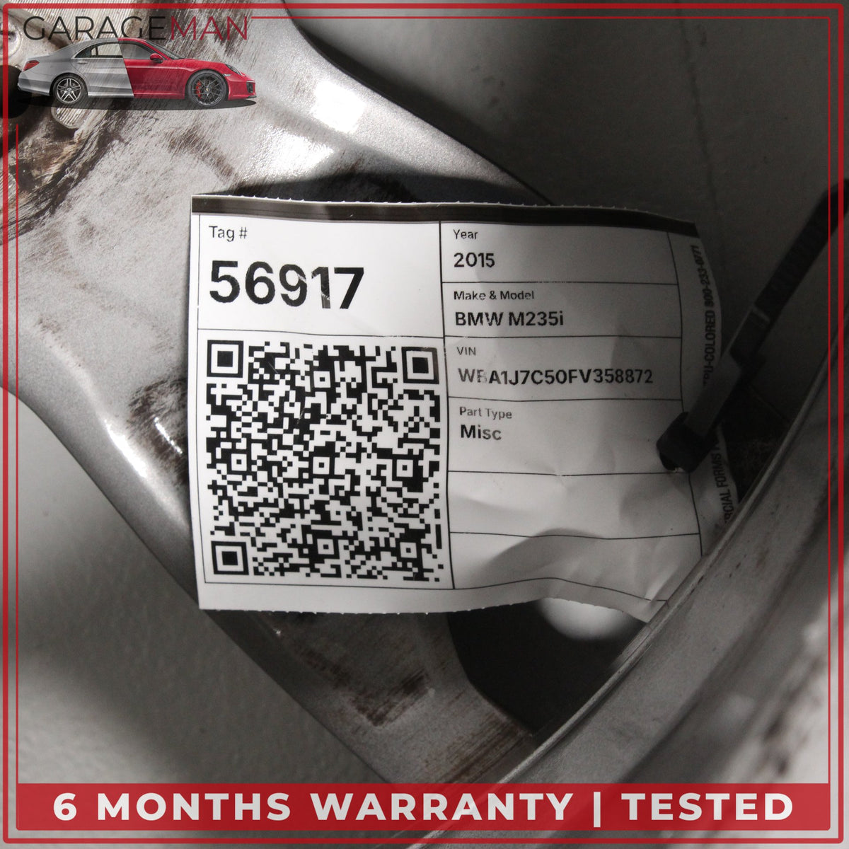 2014-2021 BMW M235i F22 M Double Spoke 436 Wheel Rim Rear (7.5Jx18 ET45) OEM