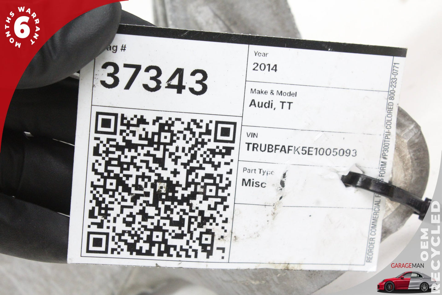 2008-2015 Audi TT 8J Front Sub Frame Subframe Engine Crossmember 3C0199369H OEM
