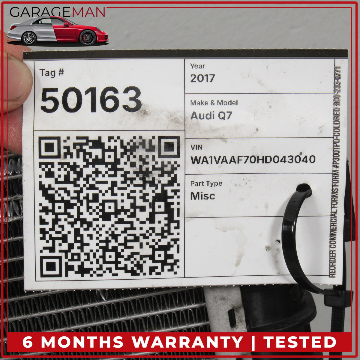 2017-2025 Audi Q7 S6 S7 Front Engine Cooling Auxiliary Radiator 4M0145804AA OEM
