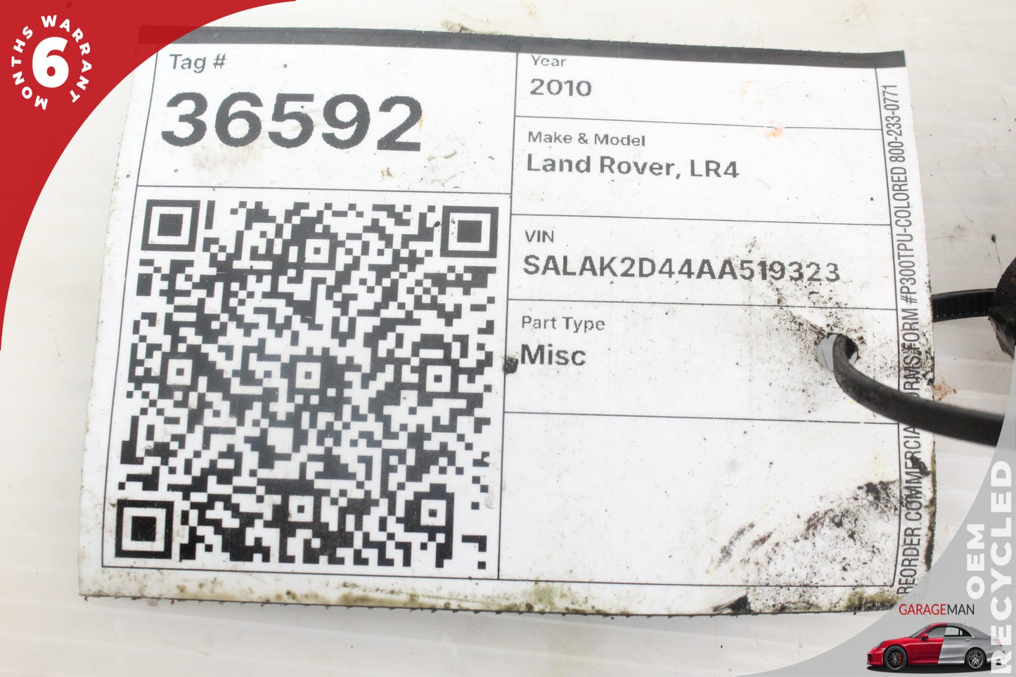 2010-2013 Land Rover LR4 SUV Left Side Exhaust Manifold 9H239431BB OEM