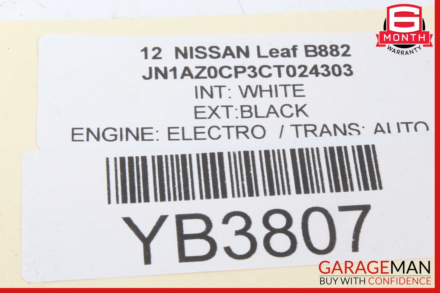 11-12 Nissan Leaf Airbag Air Bag Sensor SRS Control Module OEM
