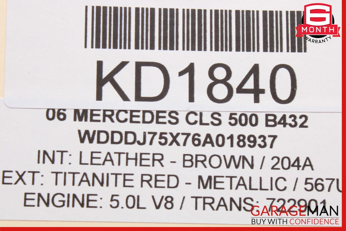 03-12 Mercedes W219 CLS500 E350 SL500 Steering Wheel Airbag Air Bag Brown OEM