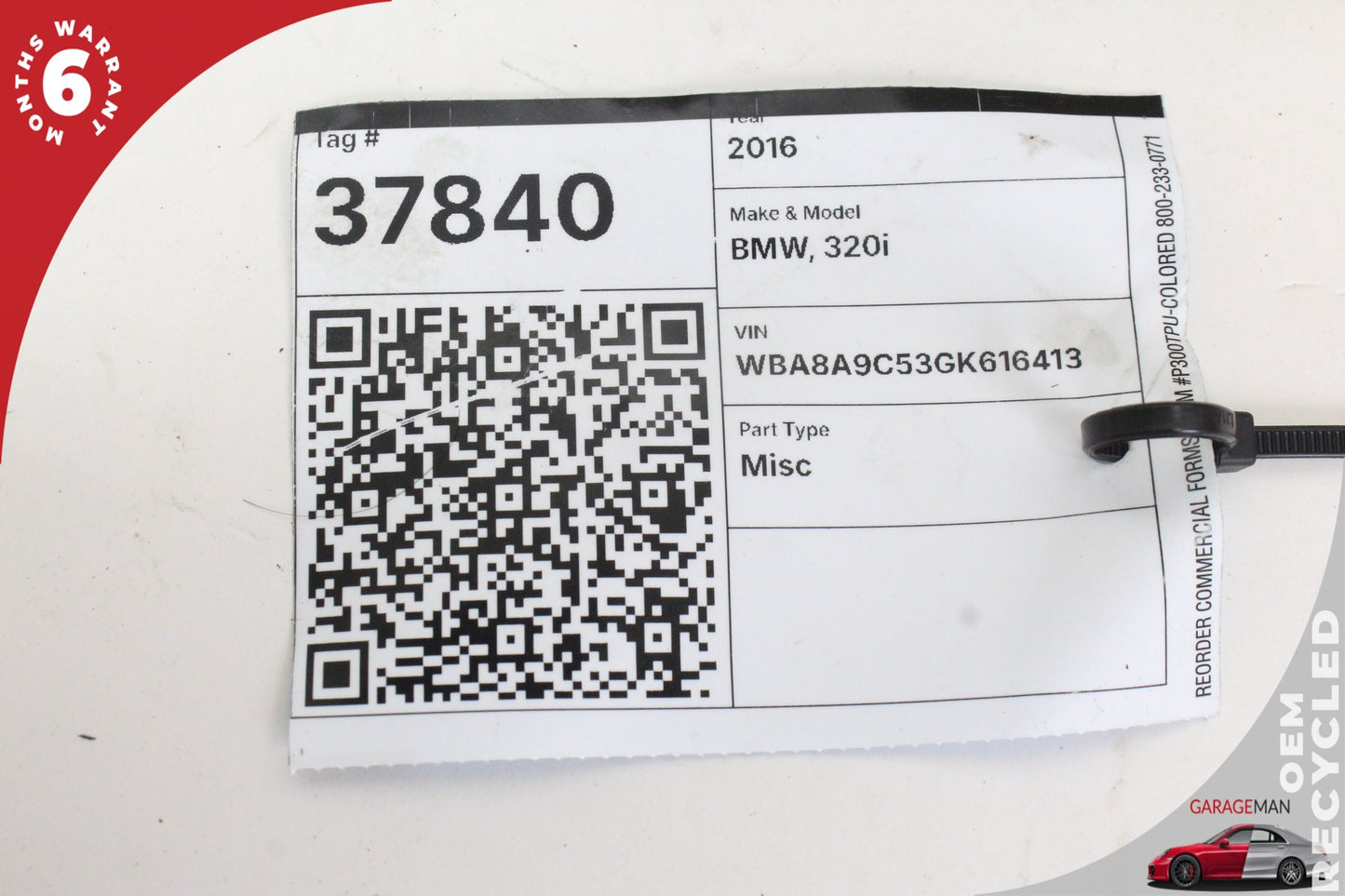 2012-2018 BMW 320i F30 Sedan Front Headrest 7362615
