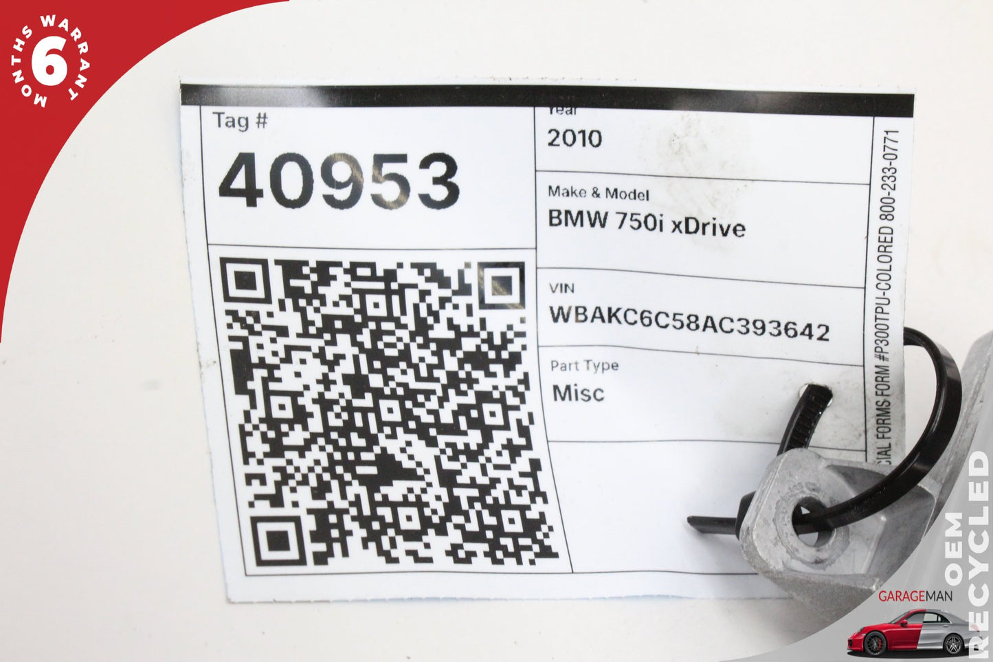 2009-2015 BMW 750i Top Rear Side View Camera Control Module Unit 9219934 OEM