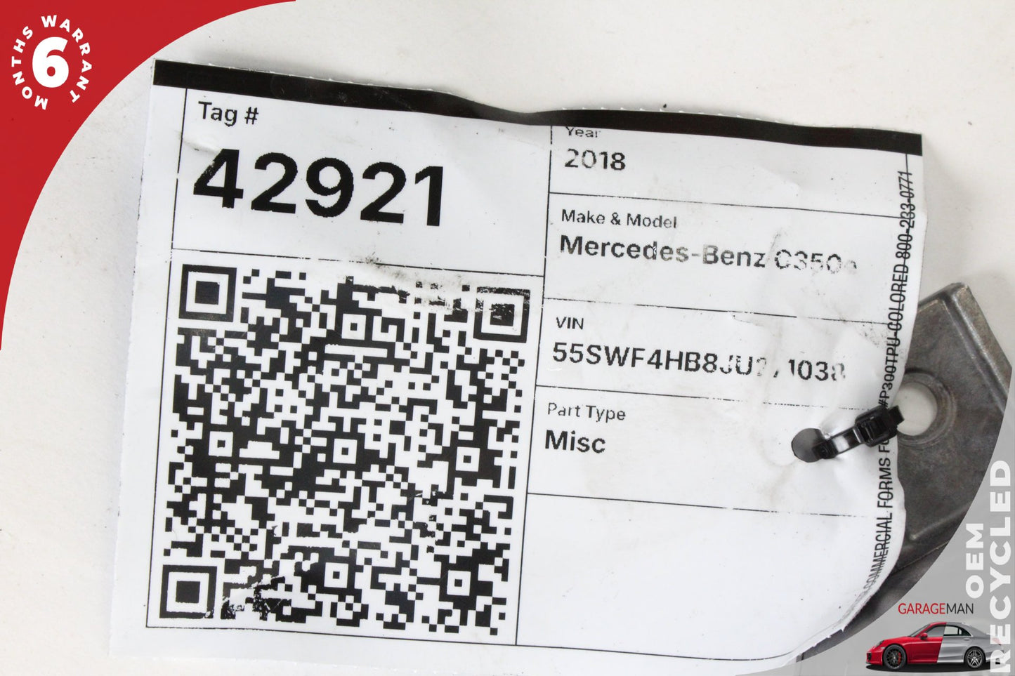 2016-2018 Mercedes-Benz C350e W205 Sedan AC A/C Air Conditioning Compressor 0008305600