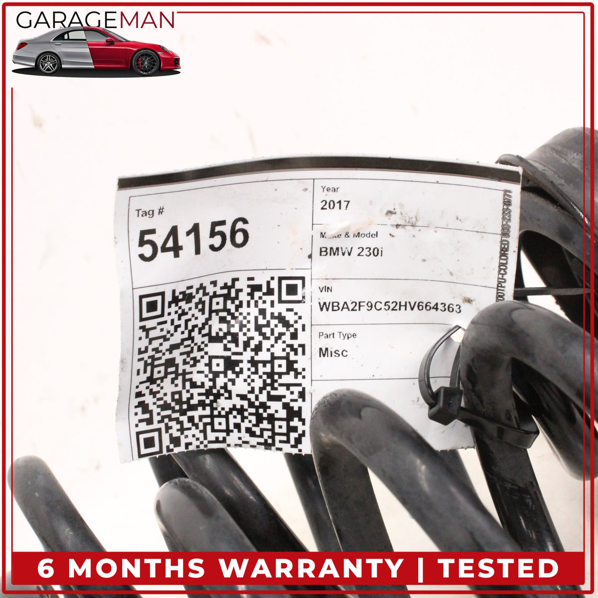 2014-2021 BMW 230i F22 Coupe Rear Left and Right Side Coil Spring Set OEM