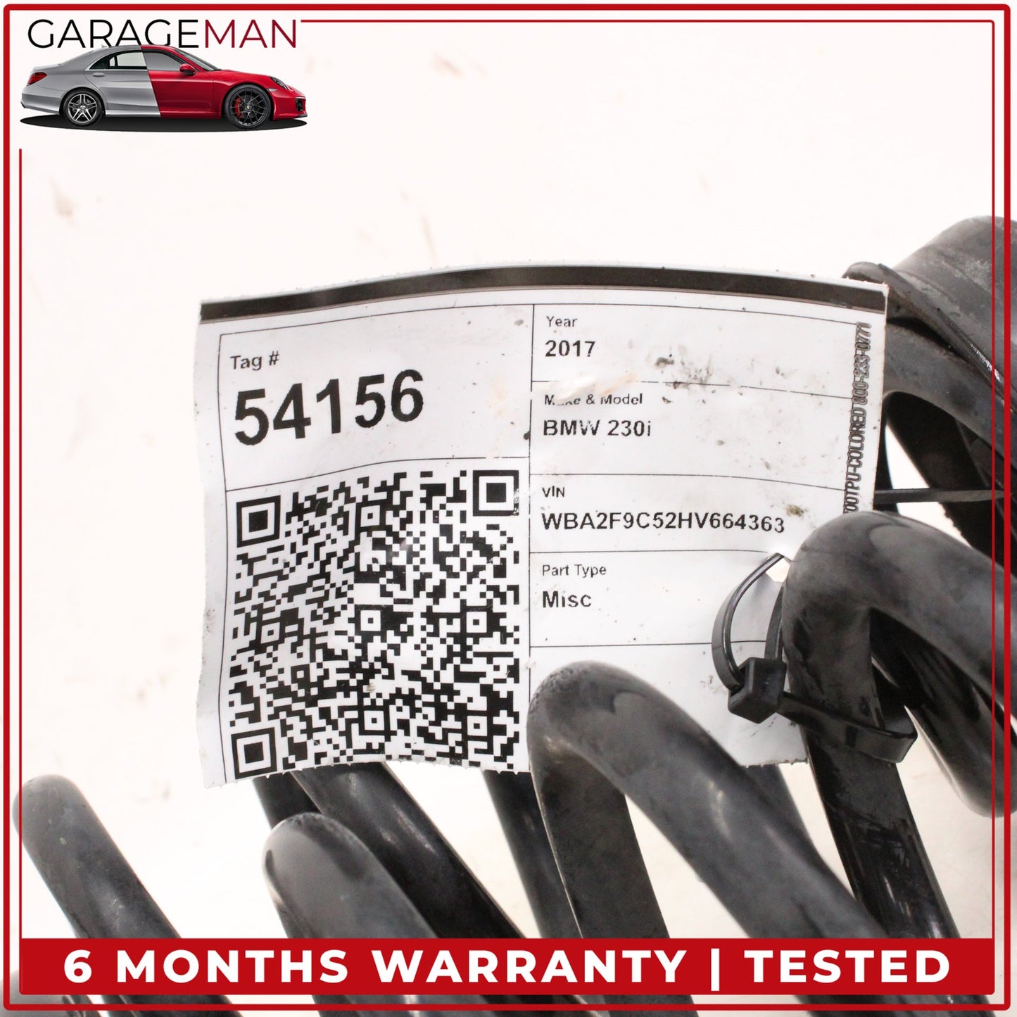 2014-2021 BMW 230i F22 Coupe Rear Left and Right Side Coil Spring Set OEM