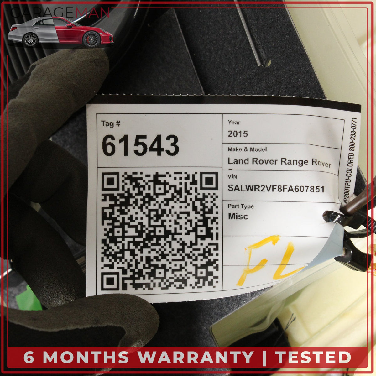 2014-2017 Land Rover Range Rover Sport L494 Front Left Upper Seat Cushion OEM