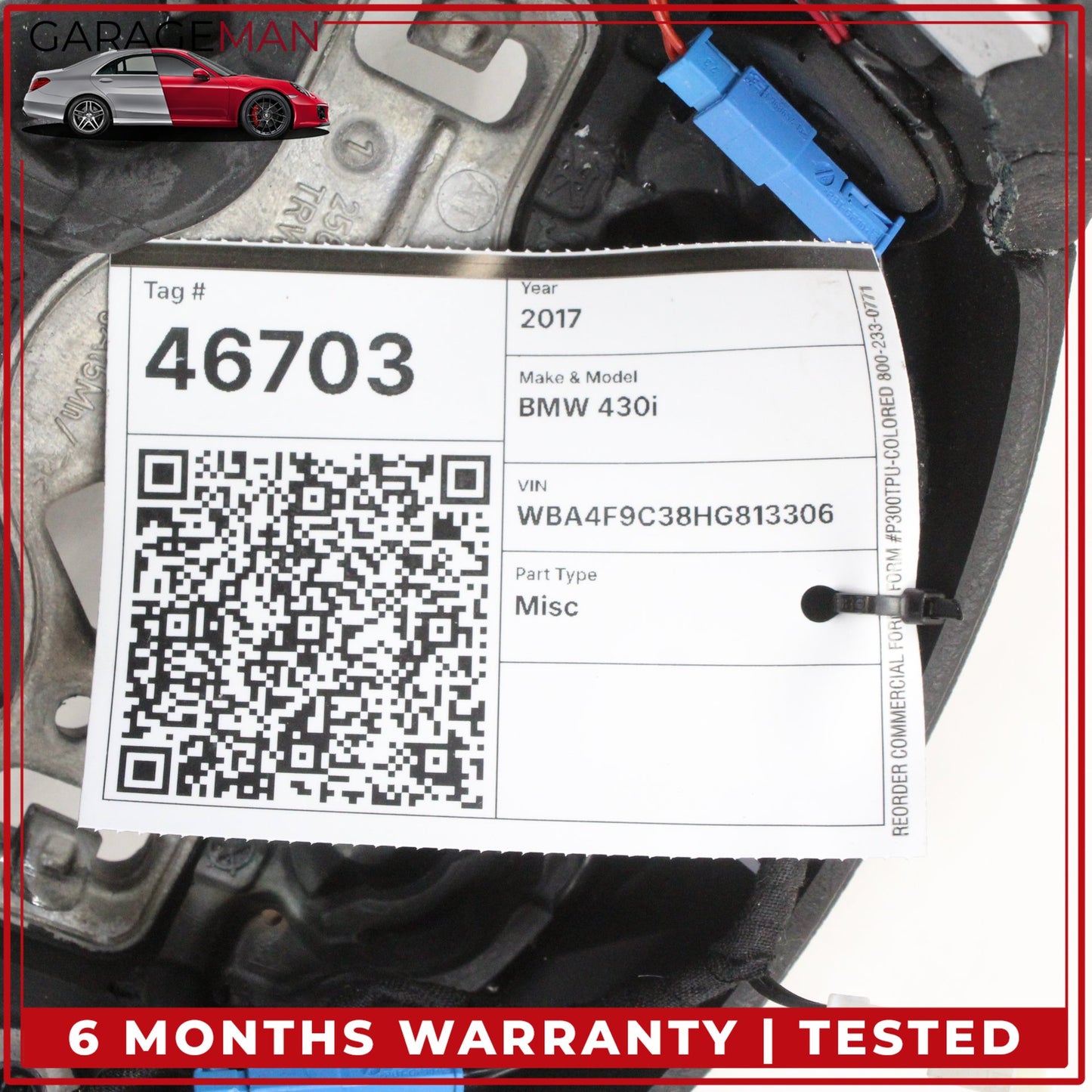 2014-2020 BMW 430i Front Left Steering Wheel w/ Paddle Shifters 62562150E OEM