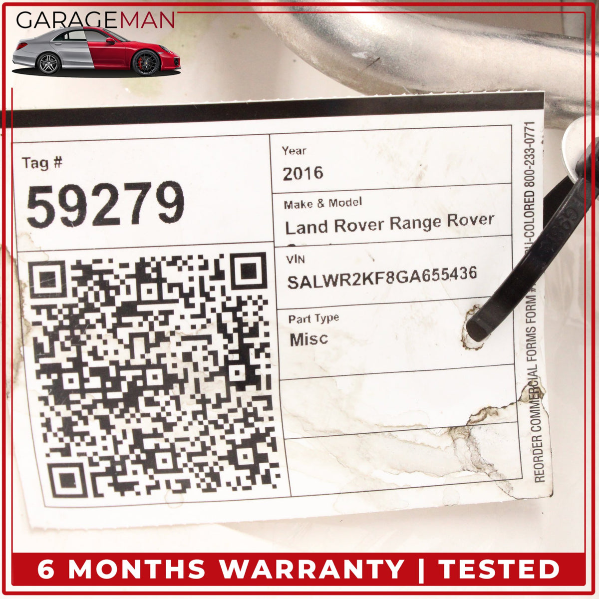 2016-2021 Range Rover Sport L494 EGR Exhaust Gas Recirculation Cooler Assy OEM