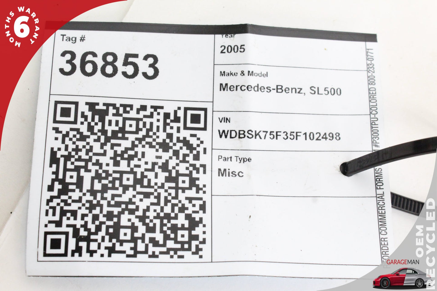03-06 Mercedes SL500 R230 Keyless Go Entry Control Module 2305451232 OEM
