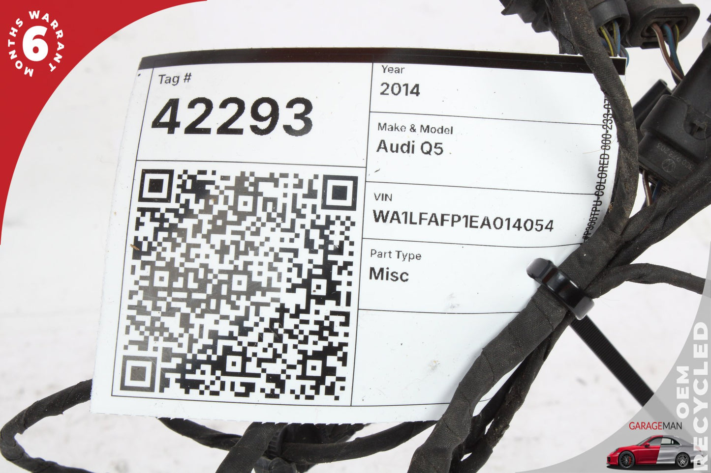 2013-2017 Audi Q5 8R Front Bumper Parking Sensor Wire Harness 8R0971095F OEM
