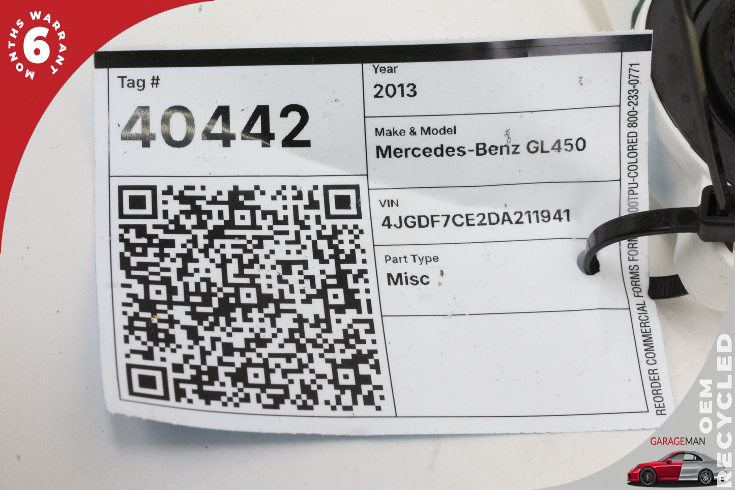 2012-2019 Mercedes X166 GL450 Front Left Window Regulator Motor 1669060201 OEM