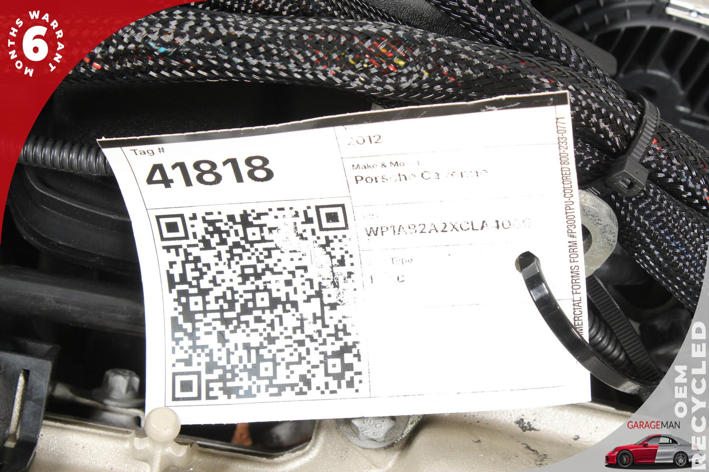 10-14 Porsche Cayenne S 92A- Panamera AWD 4.8L Engine Motor M48.02 116k OEM