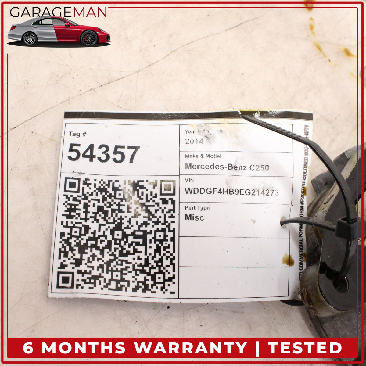 2012-2015 Mercedes W204 C250 SLK250 E250 Engine Motor Brake Vacuum Pump OEM