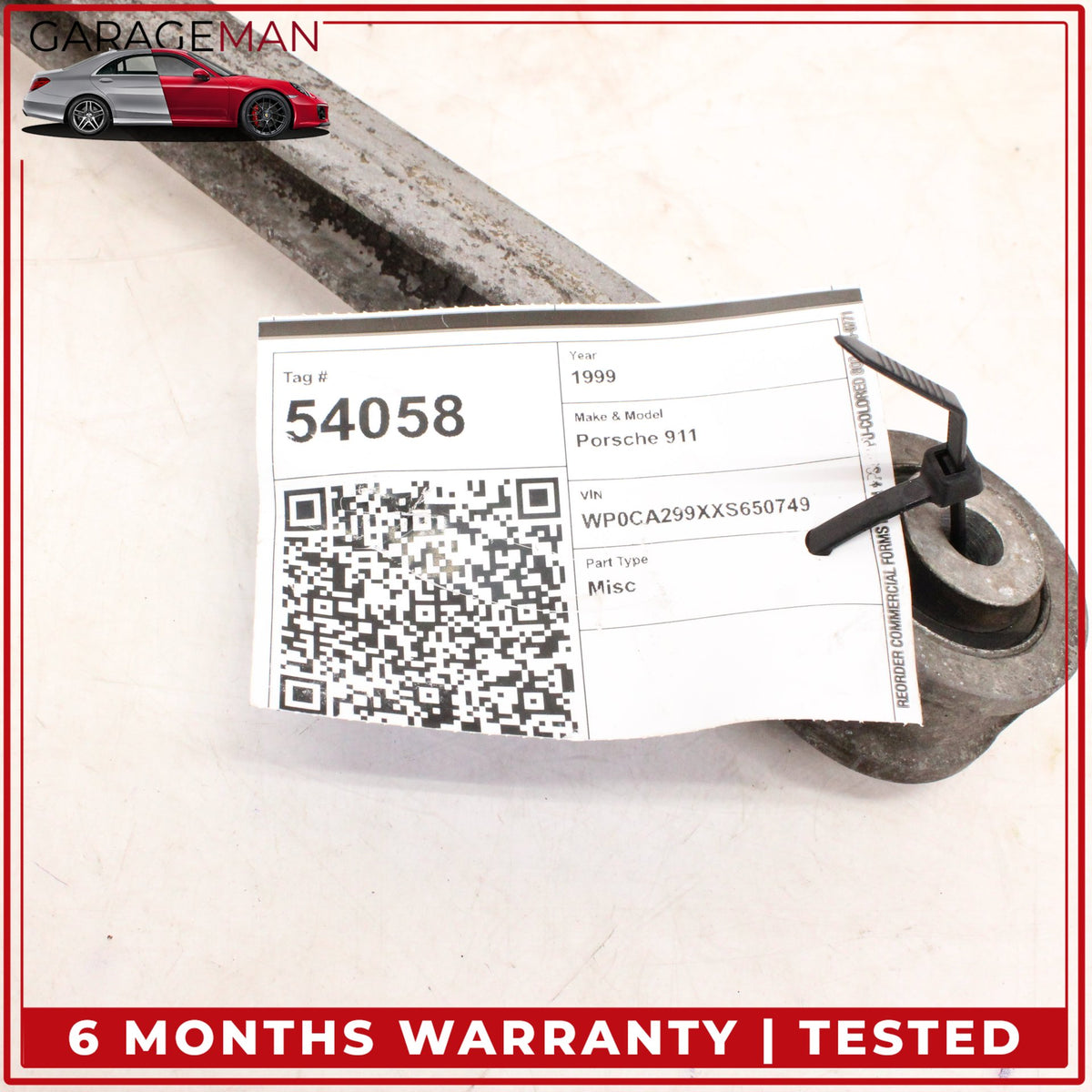 1997-2005 Porsche 911 996 Rear Left or Right Side Lower Control Arm Track OEM