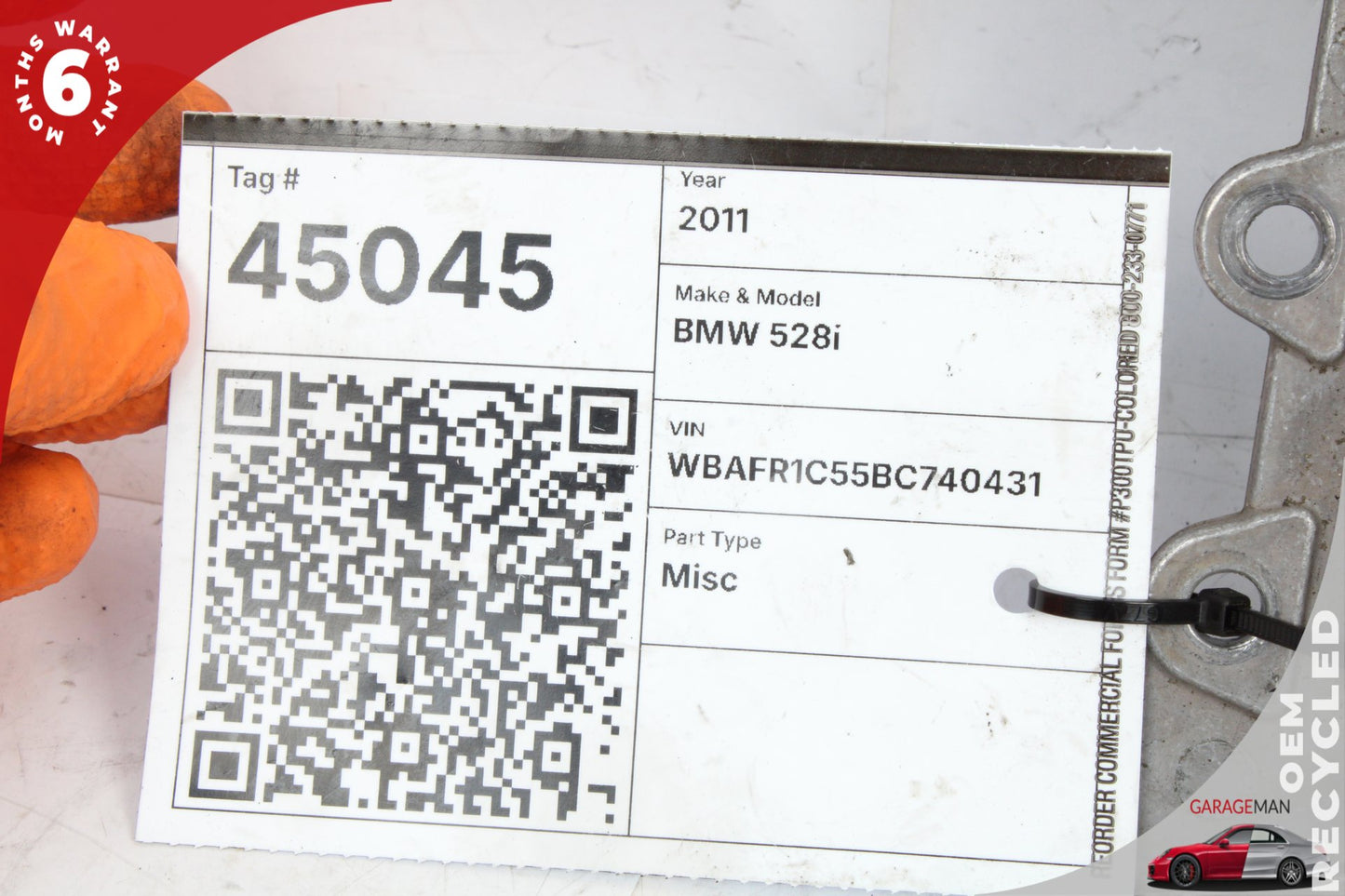 2011-2012 BMW 528i X3 3.0L Engine Computer Control Module Unit 7614628 OEM