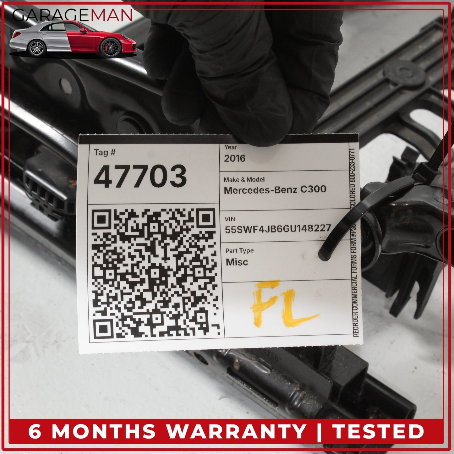 2015-2023 Mercedes W205 C300 Front Left Driver Side Seat Track Rail Frame OEM