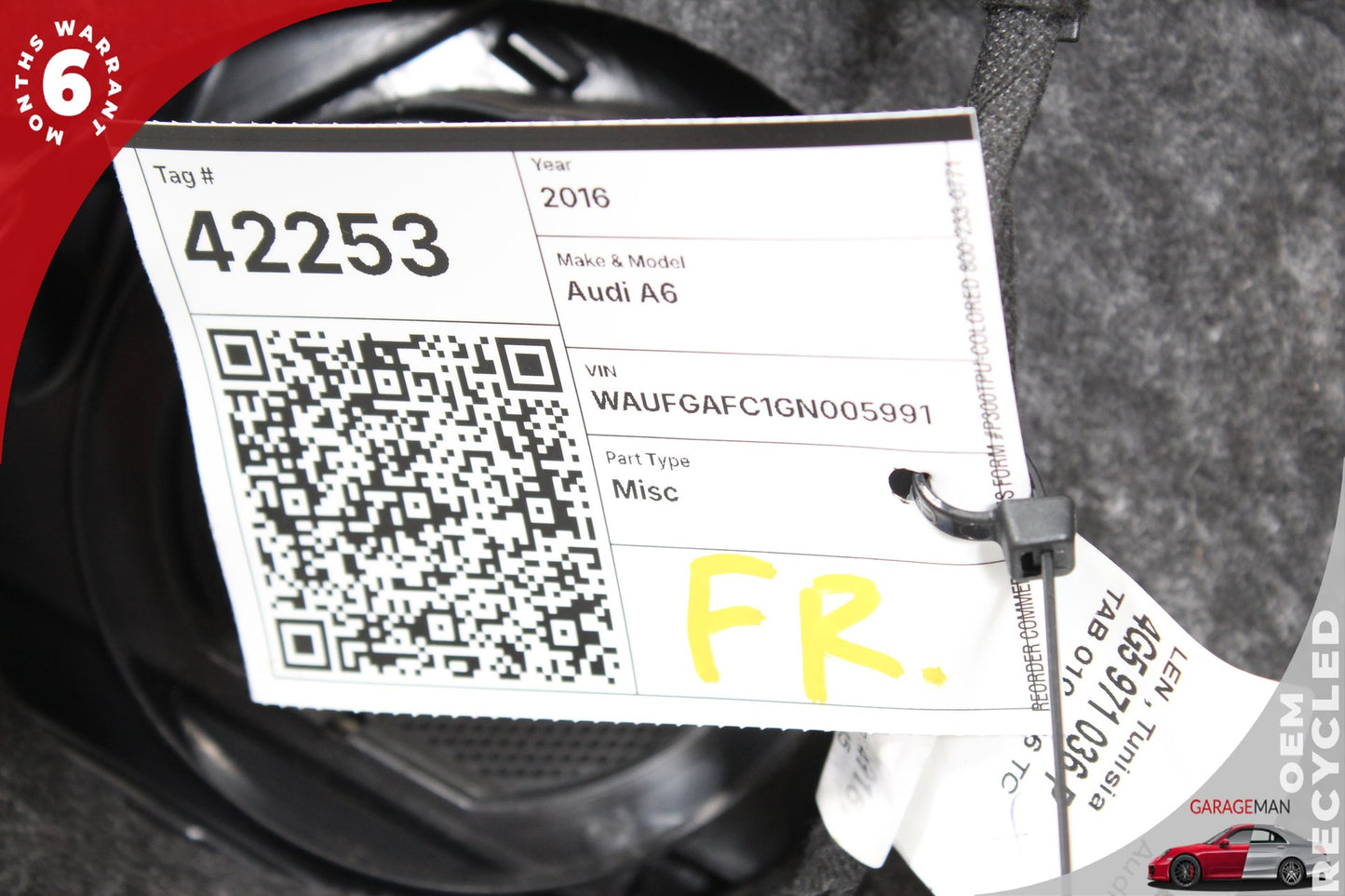 2012-2018 Audi A6 S6 Front Right Side Interior Door Panel 4G1867022 OEM