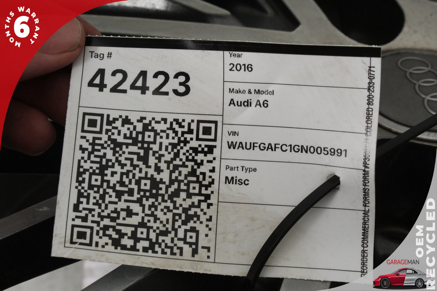 2016 Audi A6 C7 Sedan Wheel Rim w/ Tire 4G0601025BE