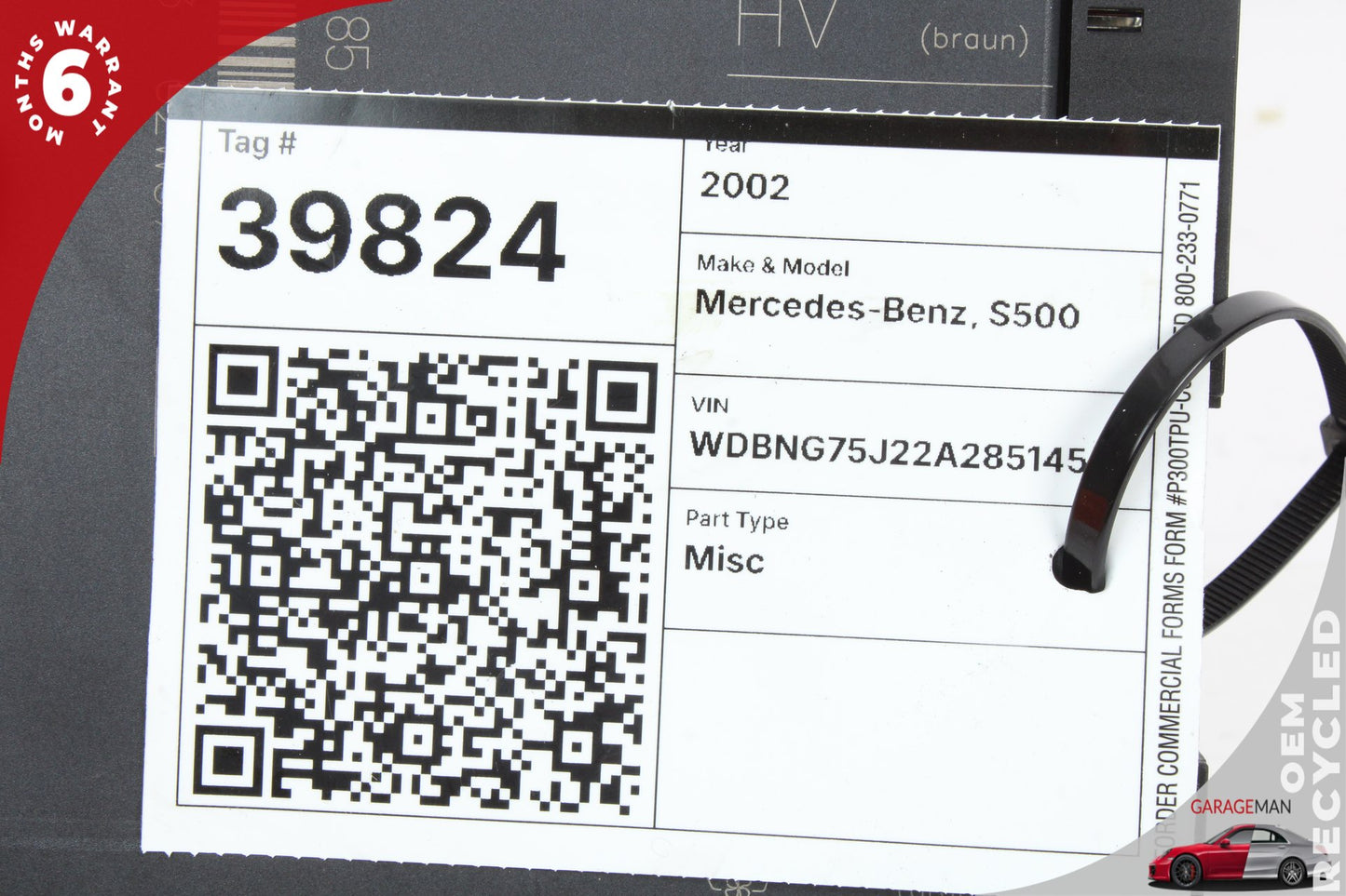 02-06 Mercedes-Benz S500 W220 Left Seat Control Module 2208201185 OEM