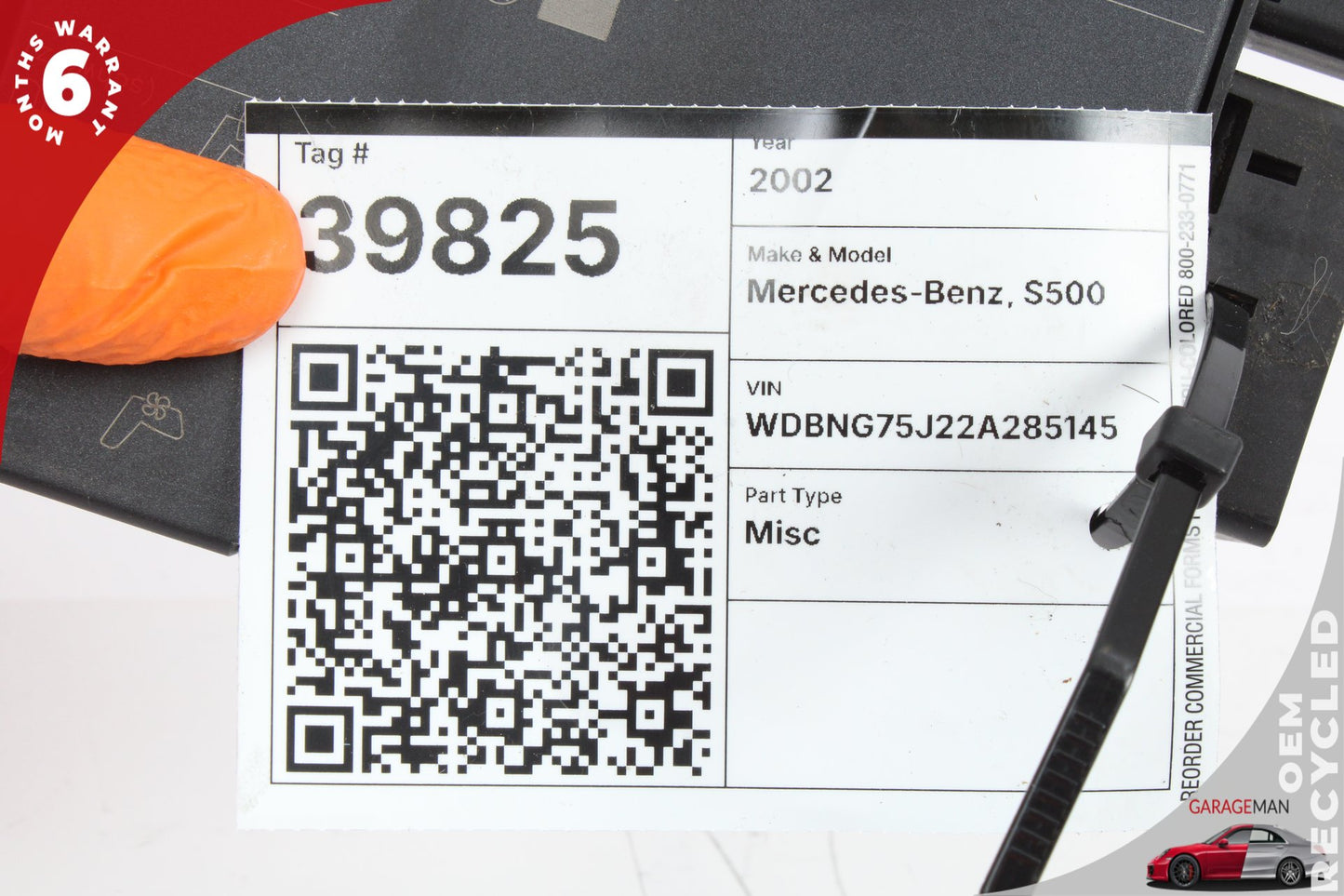 00-02 Mercedes-Benz S500 W220 Front Right Seat Control Module 2208201285