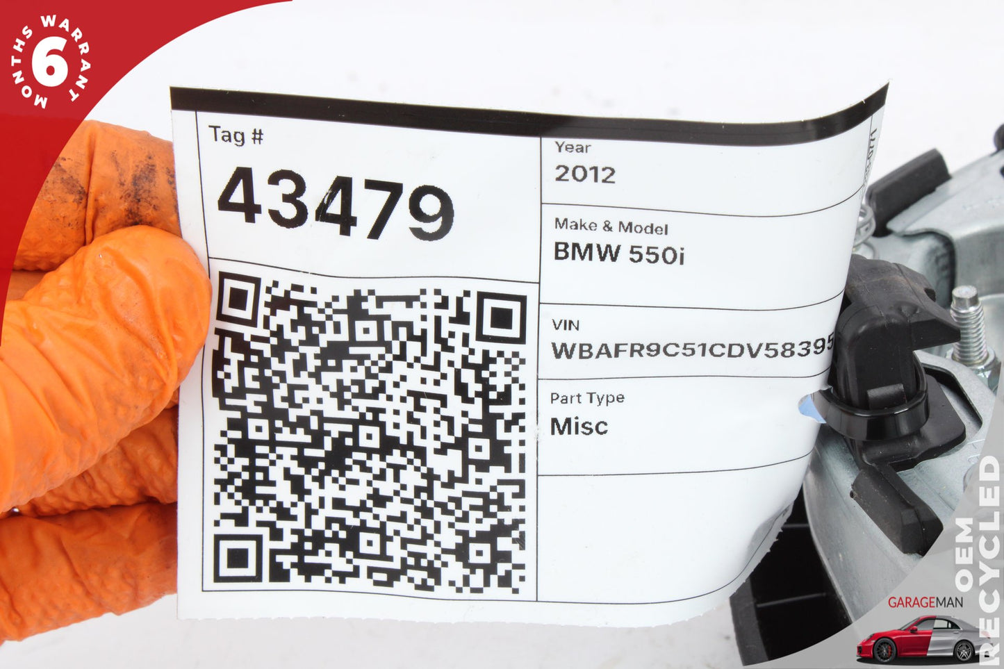 2012 BMW 550i F10 Sedan Steering Wheel Airbag 32306783828