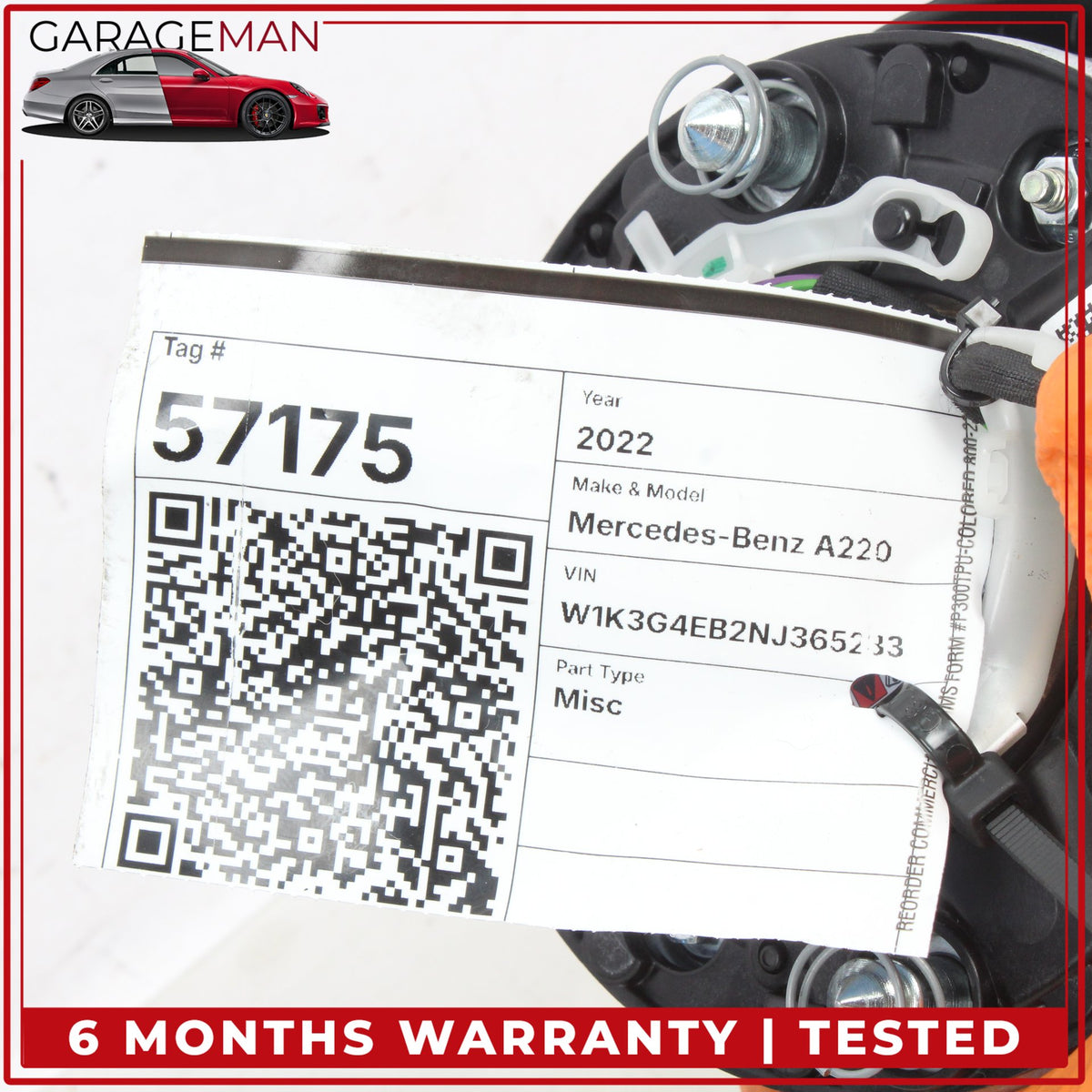 2019-2023 Mercedes W177 A220 A250 CLA250 Steering Wheel Airbag 0008604201 OEM