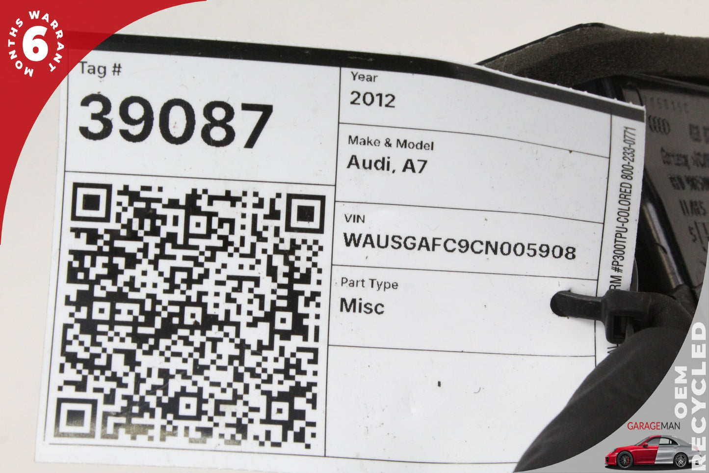 2012-2018 Audi A7 Front Right Passenger Side Dash AC A/C Air Vent 4G8820902 OEM