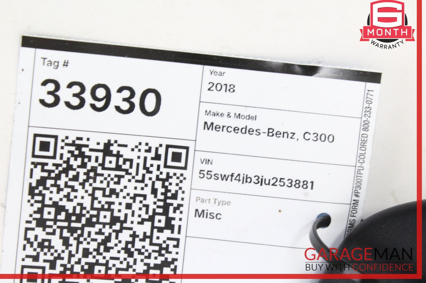 2018 Mercedes-Benz C300 W205 Rear Left Roof Grab Handle w/ Light 0998150000