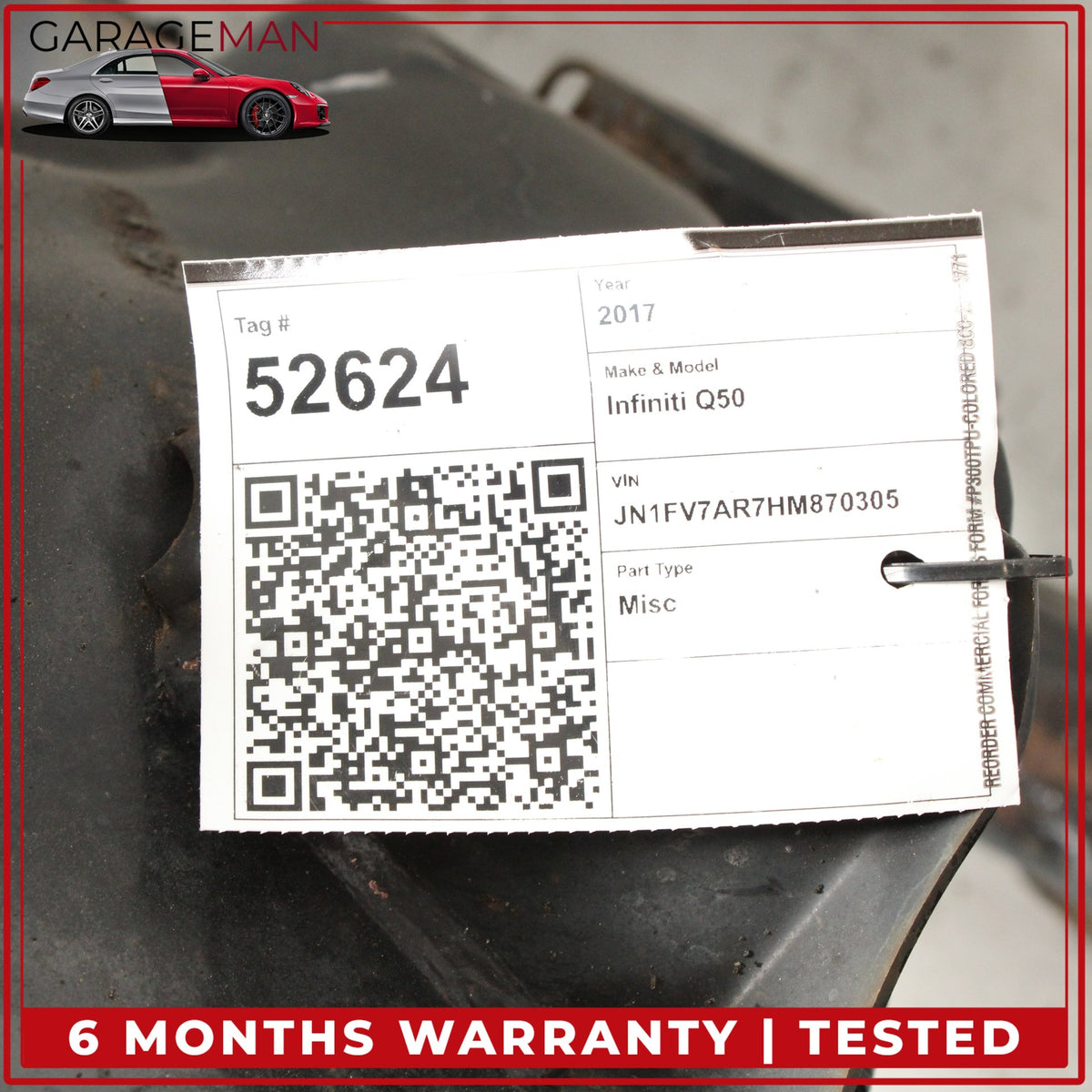 2014-2024 Infiniti Q50 V37 Rear Sub Frame Subframe Crossmember 554005CA0A OEM