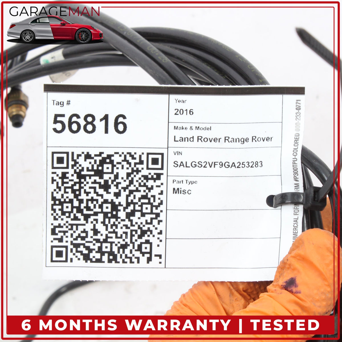 2013-2017 Land Rover Range Rover L405 Air Suspension Line Hose Set OEM