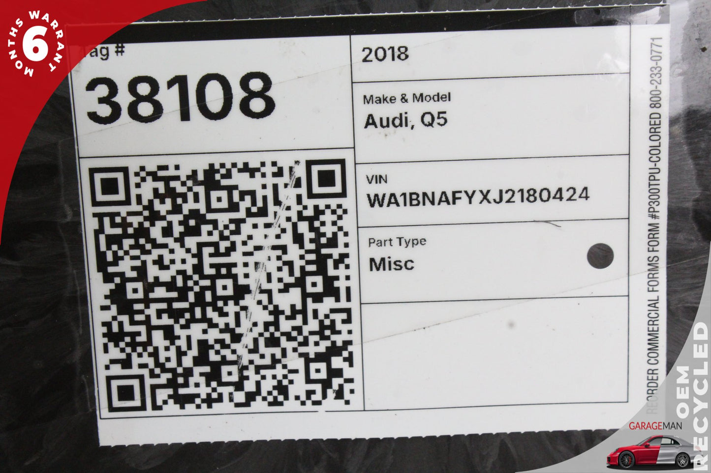 2017-2022 Audi Q5 FY Station Wagon Body Control Module 8W0907063CG Genuine