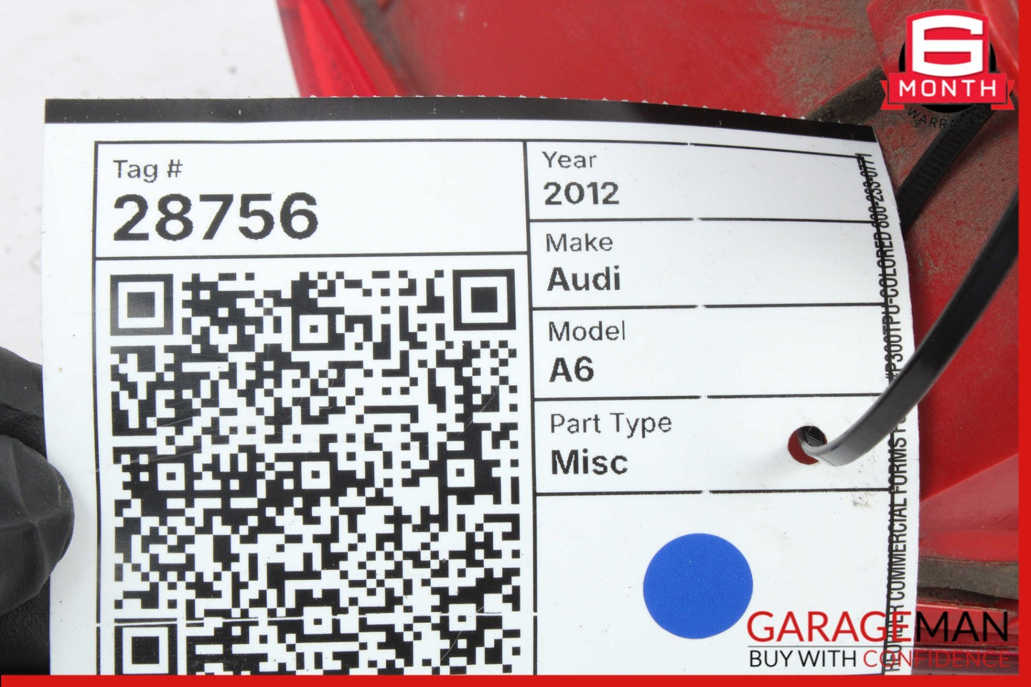 2012-2015 Audi A6 C7 Sedan Rear Right Outer Tail Light 4G5945096B OEM