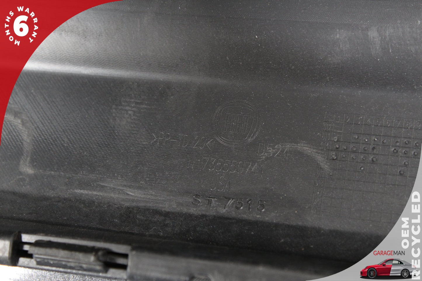 2014-2017 Fiat 500L Hatchback Rear Bumper Cover 735550741 Grey