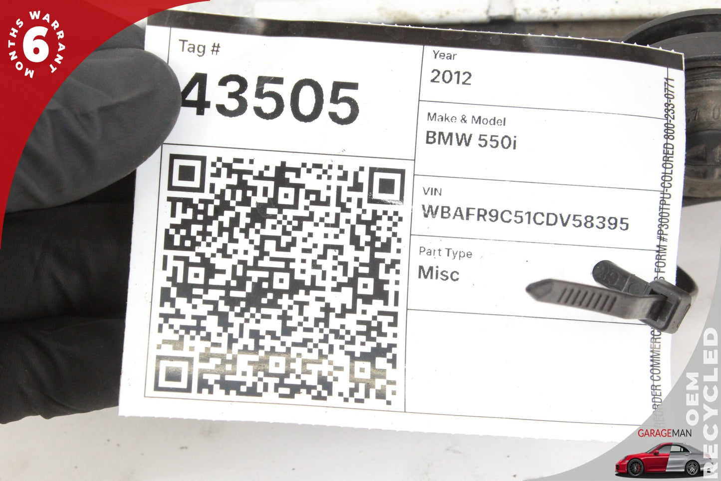 2009-2019 BMW 550i F10 Sedan Left Engine Oil Cooler 780563002 Genuine