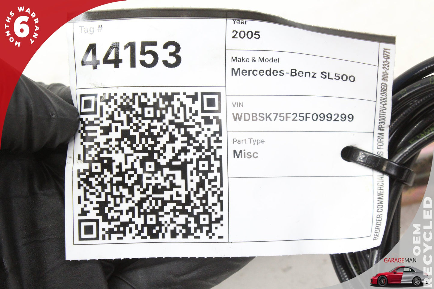 2005 Mercedes-Benz SL500 R230 Convertible Left Side Main Top Drive Lift Cylinder 2308001172 OEM
