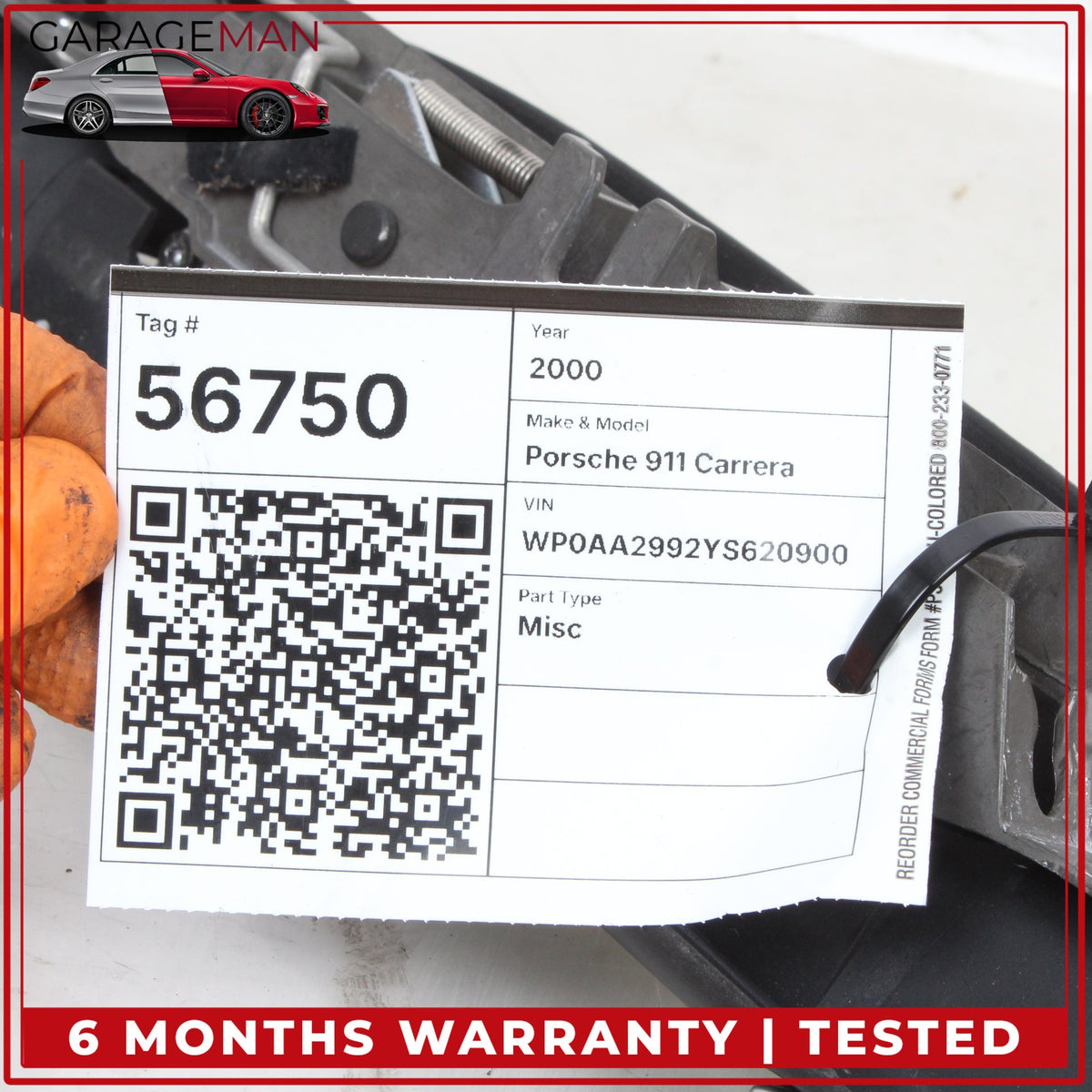 1999-2005 Porsche 911 Carrera Front Left Door Sill Scuff Plate w/ Switches OEM