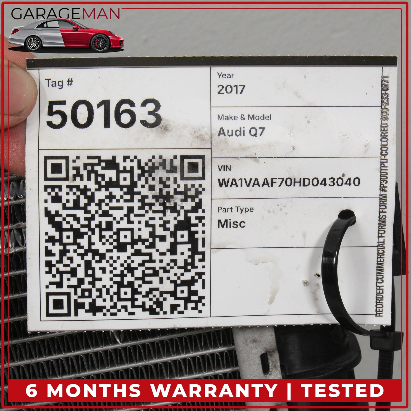 2017-2025 Audi Q7 S6 S7 Front Engine Cooling Auxiliary Radiator 4M0145804AA OEM