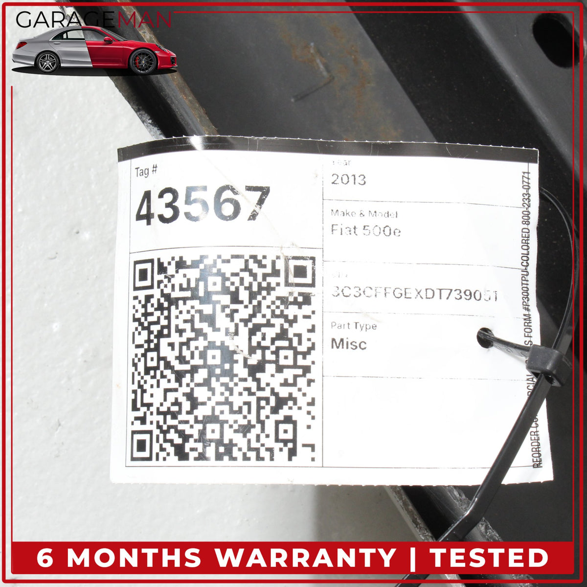 2013-2019 Fiat 500e Left Driver Side Skirt Rocker Panel Molding 1UF75TRMAA