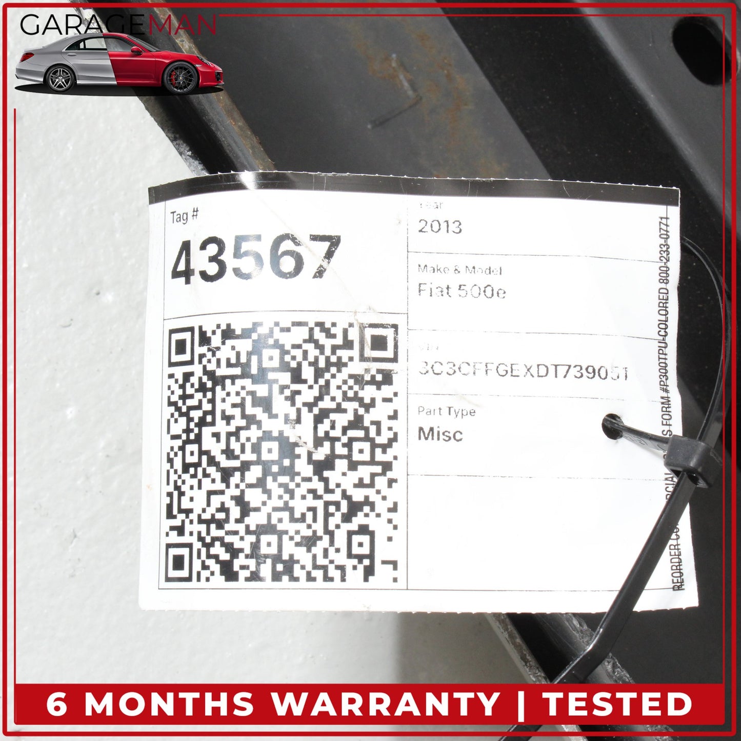 2013-2019 Fiat 500e Left Driver Side Skirt Rocker Panel Molding 1UF75TRMAA